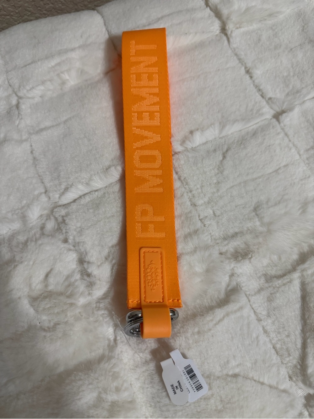 FP Movement Bright Orange “There It Is” Woven Wrist Key Strap